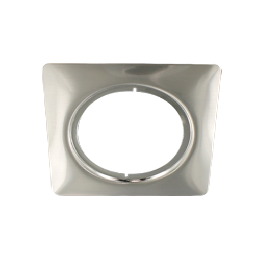 Opvulring / verloopring LED armatuur vierkant NIKKEL