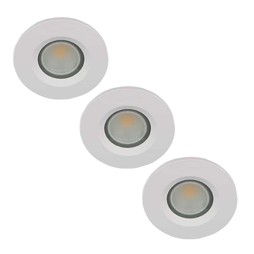 Set 3x Camilla LED spot compleet (incl. lichtbron) GU10 COB 5Watt rond WIT IP65 dimbaar