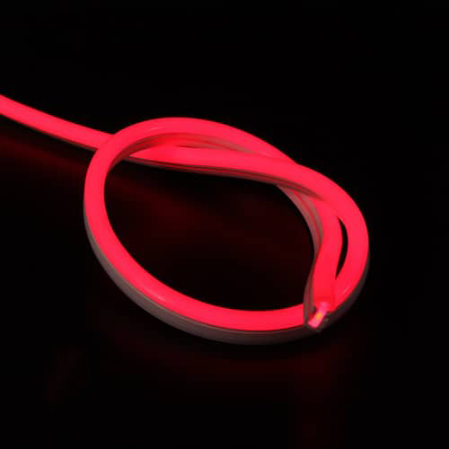 LED strip 230V - neon flex rood IP67 dimbaar - op maat per 100cm - compleet met stekker