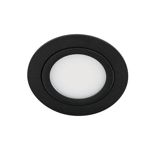 Bella Ondiepe LED spot kantelbaar 5Watt rond ZWART IP65 dimbaar