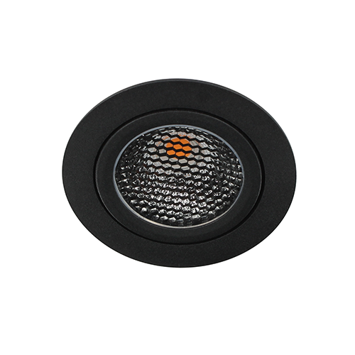 Bella Ondiepe LED spot kantelbaar 5Watt rond ZWART IP65 dimbaar