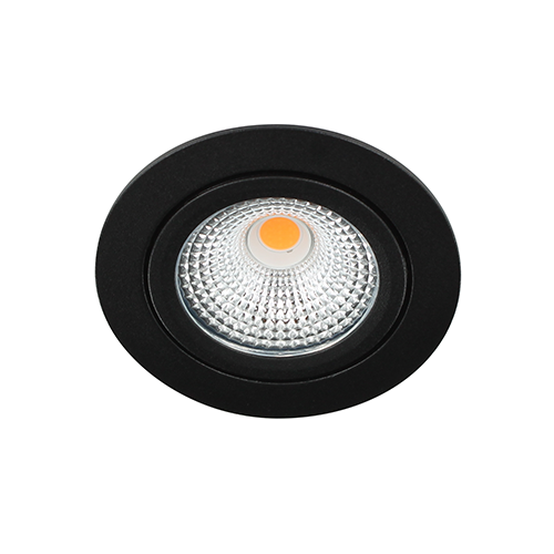 Bella Ondiepe LED spot kantelbaar 5Watt rond ZWART dimbaar