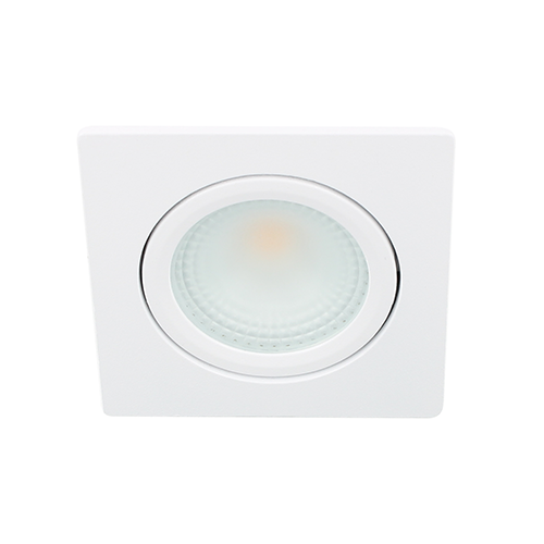 Bella Ondiepe LED spot kantelbaar 5Watt vierkant WIT dimbaar