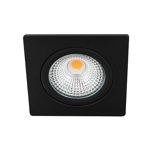 Bella Ondiepe LED spot kantelbaar 5Watt vierkant ZWART dimbaar