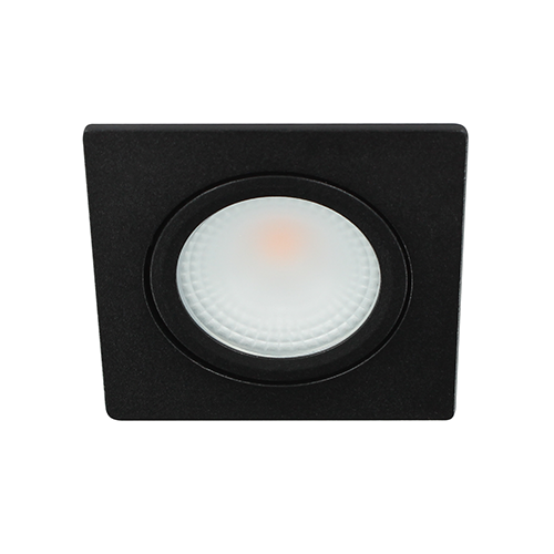 Bella Ondiepe LED spot kantelbaar 5Watt vierkant ZWART dimbaar