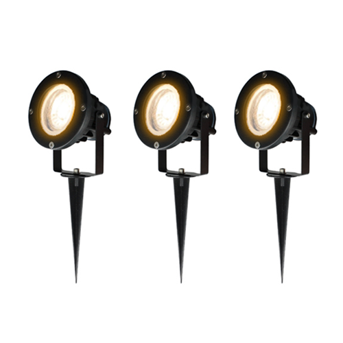 Set 3x LED tuinspot prikspot 10Watt 220/230Volt IP65