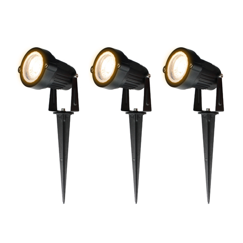 Set 3x LED tuinspot prikspot 5Watt 220/230Volt dimbaar