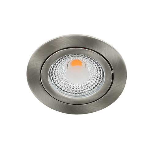 Bella Ondiepe LED spot kantelbaar 5Watt rond NIKKEL IP65 dimbaar