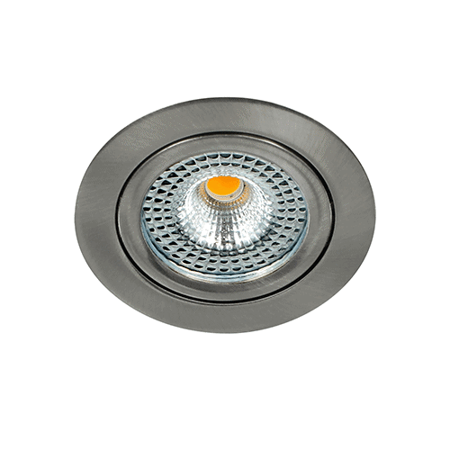 Bella Ondiepe LED spot kantelbaar 5Watt rond NIKKEL dimbaar - interne driver