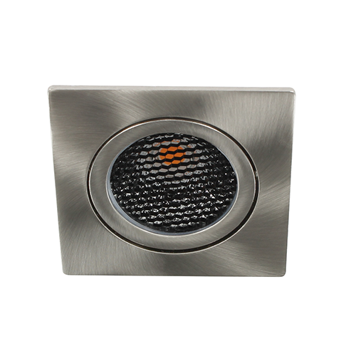 Bella Ondiepe LED spot kantelbaar 5Watt vierkant NIKKEL IP65 dimbaar