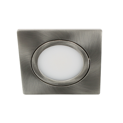 Bella Ondiepe LED spot kantelbaar 5Watt vierkant NIKKEL dimbaar