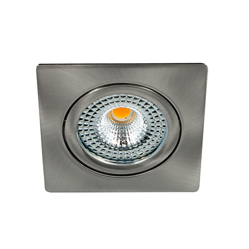 Bella Ondiepe LED spot kantelbaar 5Watt vierkant NIKKEL dimbaar - interne driver