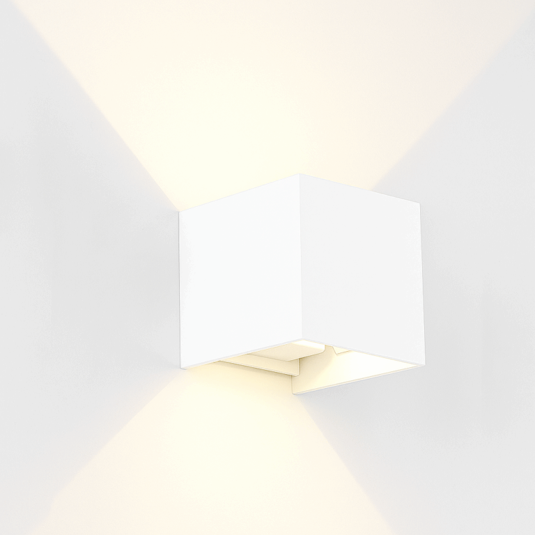 Qube Wandlamp LED 6Watt WIT 230Volt IP65