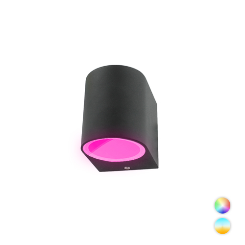Smart wandlamp LED 1x4Watt ZWART 230Volt IP44 dimbaar