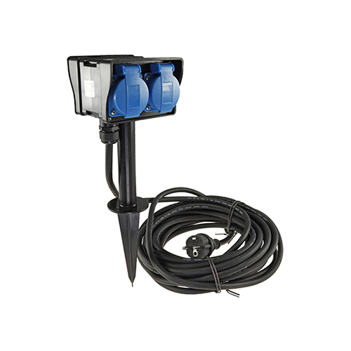 Buitenstopcontact 4 voudig IP44 Incl. 3 meter lange kabel