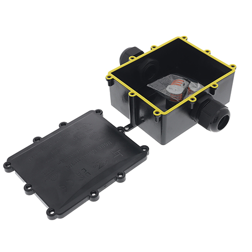 Lasdoos XL 2-voudig IP68 waterdicht kabelverbinder zwart 15-19mm kabel