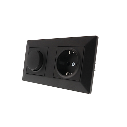 Nero LED dimmer en stopcontact combinatie compleet (met wissel schakeling mogelijkheid)