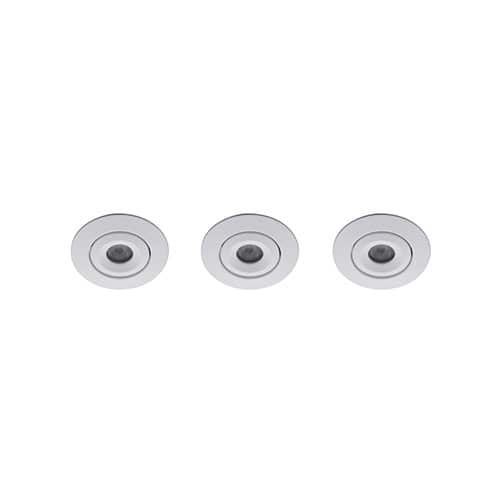 Set 3x Alpha LED mini spot kantelbaar 3Watt rond WIT IP68 dimbaar