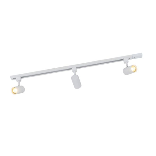 Jimmy LED railverlichting 1-fase met 3X3W spots WIT dimbaar IP20
