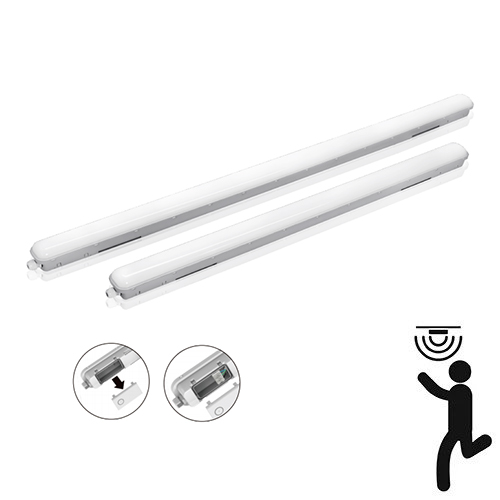 LED armatuur IP65 waterdicht TRI proof Microwave bewegingssensor 36Watt 1200mm helder daglicht - 155lm/W