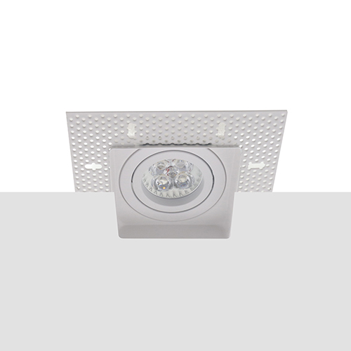 LED trimless spot kantelbaar GU10 4Watt vierkant WIT dimbaar