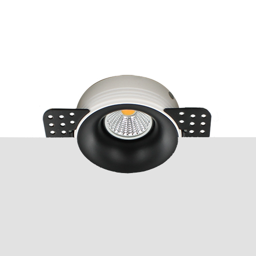 LED trimless spot GU10 COB 3Watt rond ZWART dimbaar