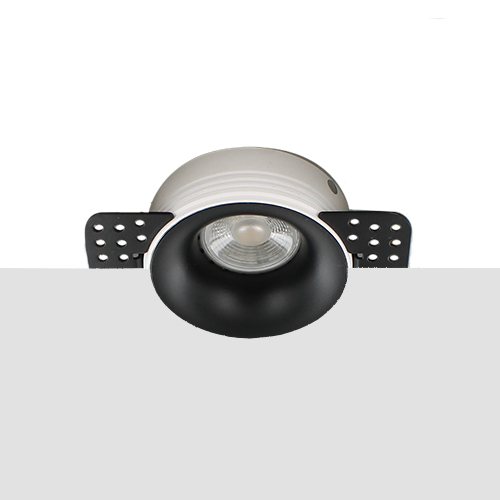 LED trimless spot GU10 COB 7Watt rond ZWART dimbaar