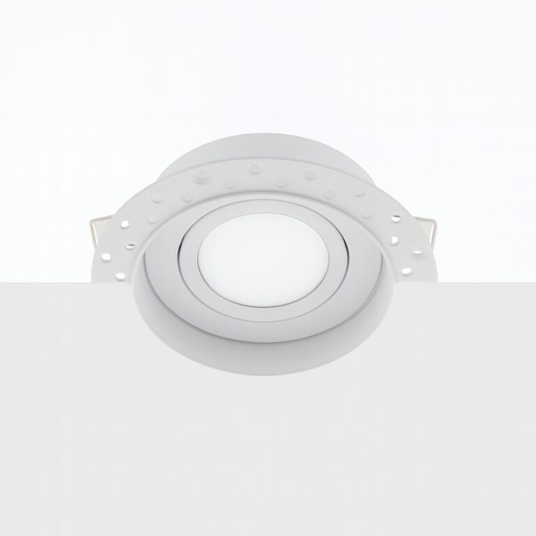 Bella Ondiepe LED inbouw 40mm trimless spot kantelbaar 5Watt rond WIT IP65 dimbaar - interne driver