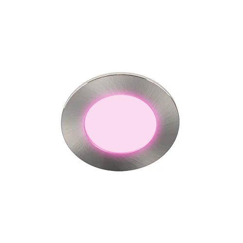 Mondo ondiepe mini inbouwspot - White & Color - rond NIKKEL 3Watt IP65 - Zigbee 3