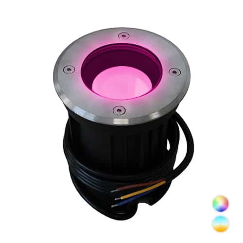 Smart LED grondspot GU10 4Watt RGBW rond RVS IP65 MiLight-MiBoxer