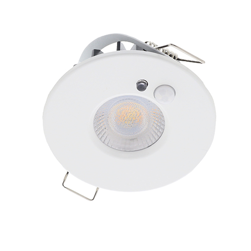 LED PIR inbouwspot IP65 waterdicht met bewegings sensor 6Watt rond WIT CCT switch én dimbaar