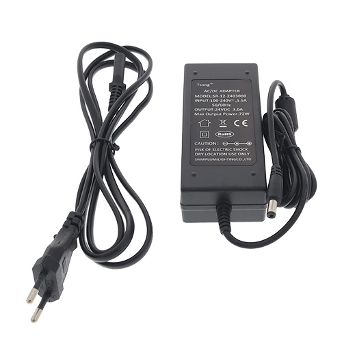 LED strip (302) 24Volt Adapter groot 72Watt