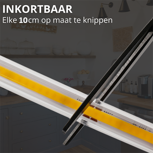 LED Strip Mini Neon Flex 230V – Warm Wit – IP66 – Dimbaar – Zelf op maat te maken per 10 cm – Voor binnen & buiten