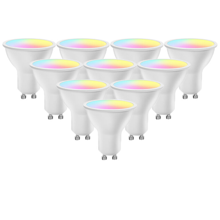 Set 10x GU10 Smart LED lamp 5Watt RGBW WIFI