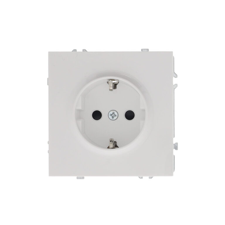 Geaard stopcontact Milaan wit