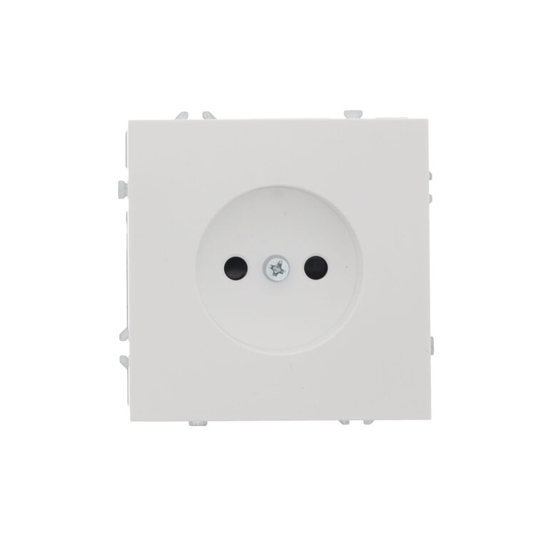 Stopcontact zonder randaarde Milaan wit