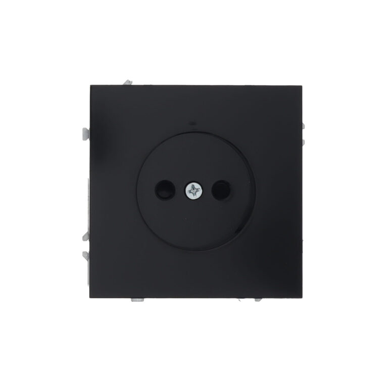 Stopcontact zonder randaarde Milaan diep zwart