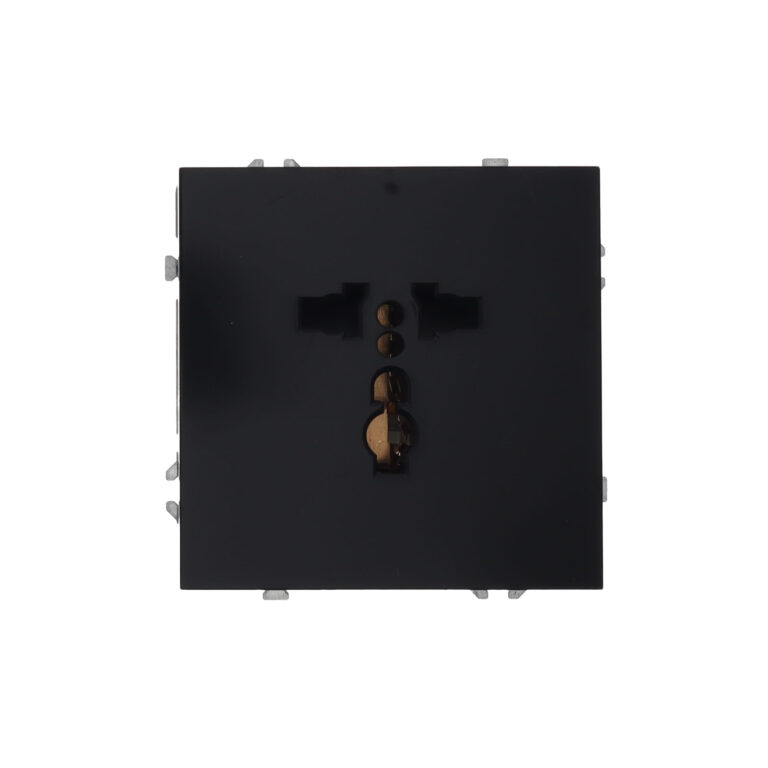 Geaard universeel wereld stopcontact Milaan diep zwart