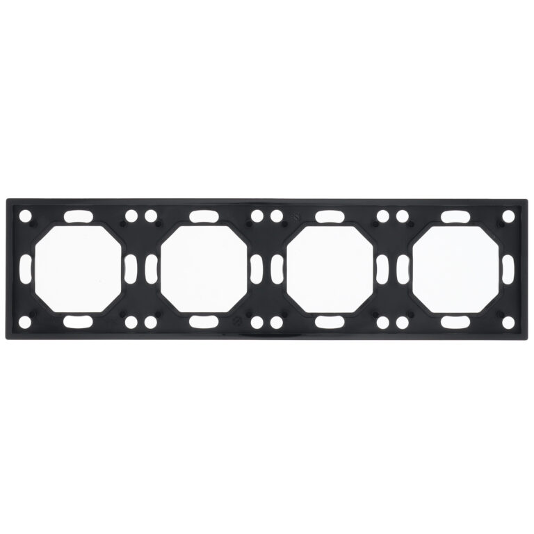 Viervoudig afdekraam Milaan diep zwart