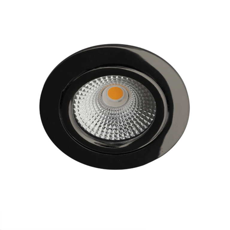 Bella Ondiepe LED spot kantelbaar 5Watt rond GUNMETAL dimbaar