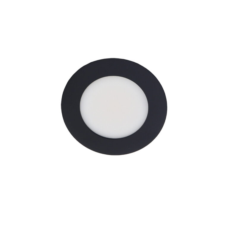 Donna LED meubelspot keukenspot 3Watt rond ZWART - Extreem laag 15mm dimbaar