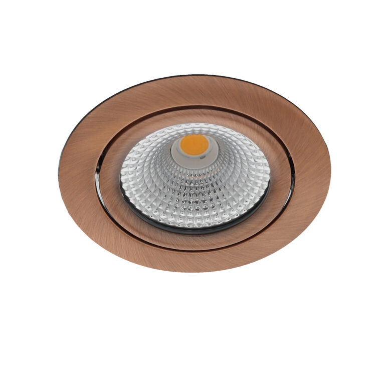 Bella Ondiepe LED spot kantelbaar 5Watt rond KOPER dimbaar