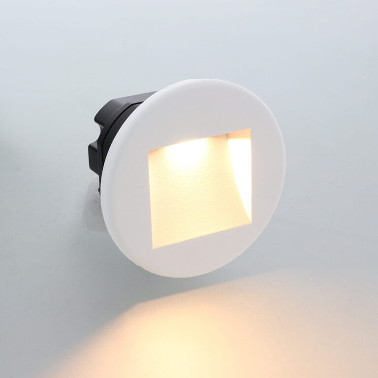 Vince LED IP65 wand trapverlichting CCT switch 3Watt rond WIT doorlusbaar voor WCD inbouwdoos